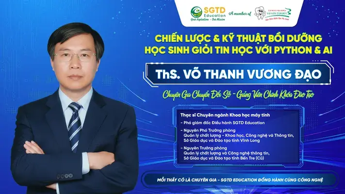 Thẻ giới thiệu ThS. Võ Thanh Vương Đạo, giảng viên chính của khoá đào tạo