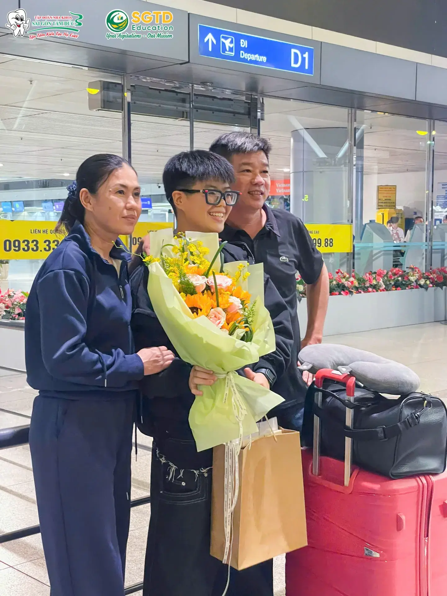 Nụ cười rạng rỡ của Quỳnh Như trong ngày bay sang Đài Loan nhập học