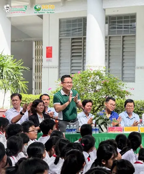 Tập Đoàn Nha Khoa Sài Gòn Tâm Đức & SGTD Education Đồng Hành cùng Dự Án Thiện Nguyện "cùng Em" tại Trường THCS Phạm Viết Chánh (ảnh 5/13)