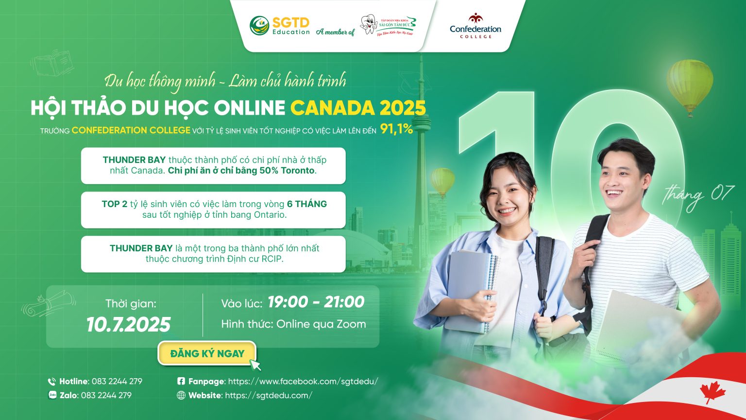 HỘI THẢO DU HỌC ONLINE CANADA NĂM 2025