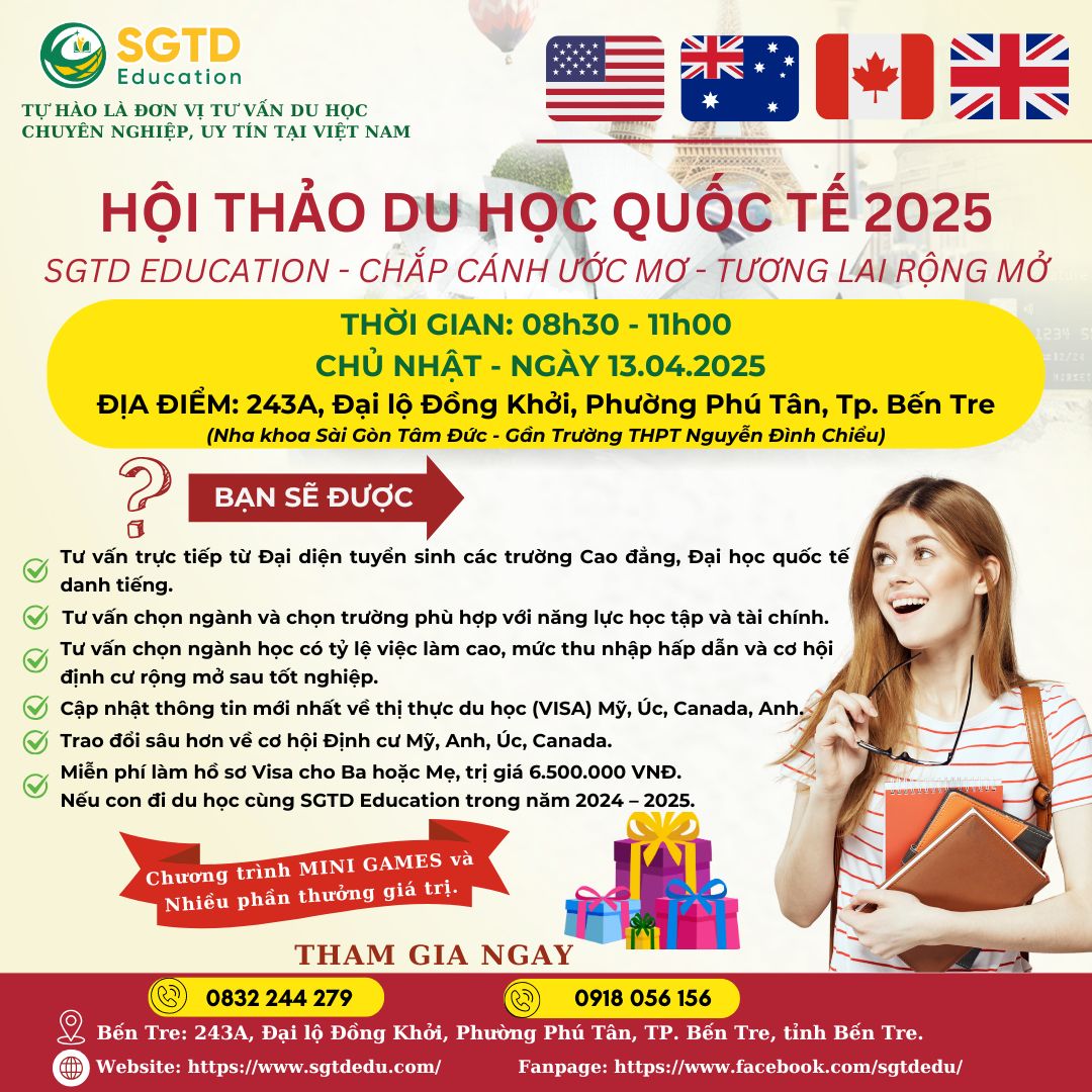HỘI THẢO DU HỌC QUỐC TẾ 2025